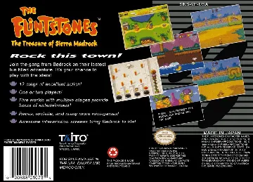 Flintstones, The - The Treasure of Sierra Madrock (USA) (Beta) box cover back